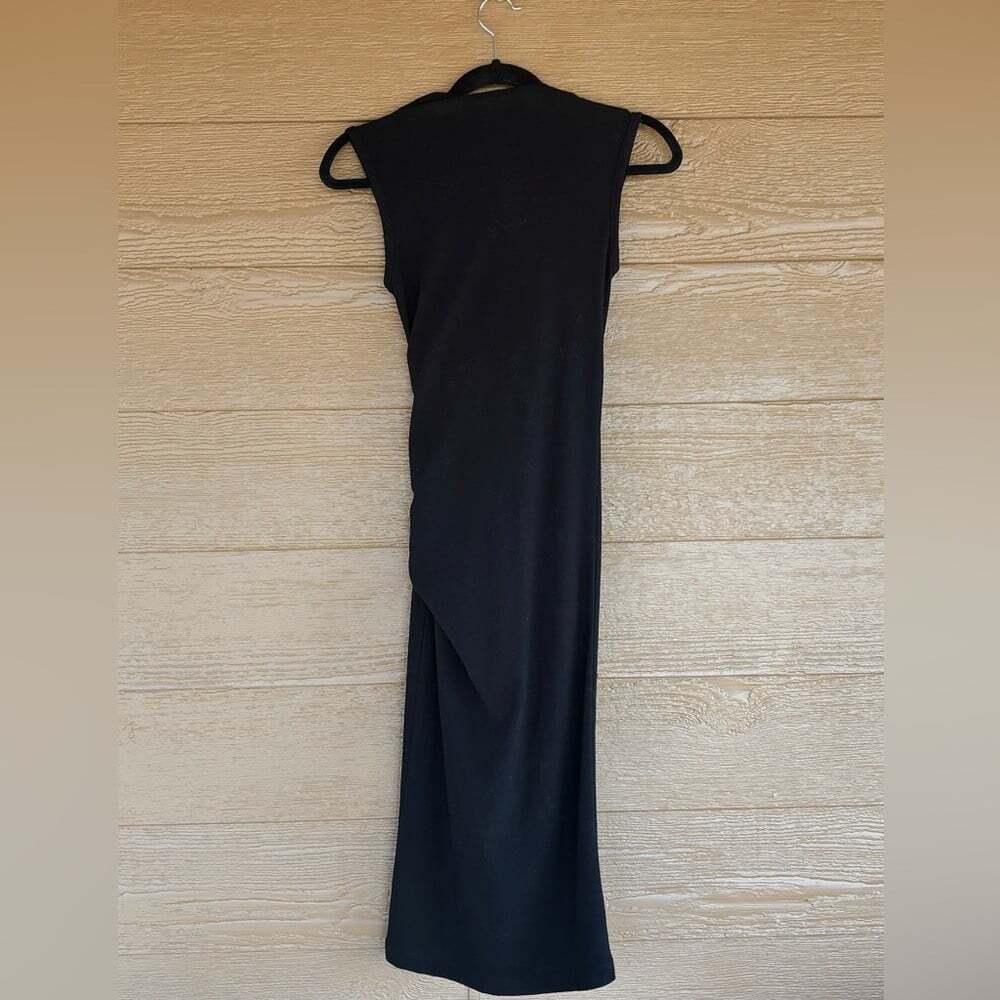 T by Alexander Wang Black Sleeveless Turtleneck Maxi Dress Sz XS
